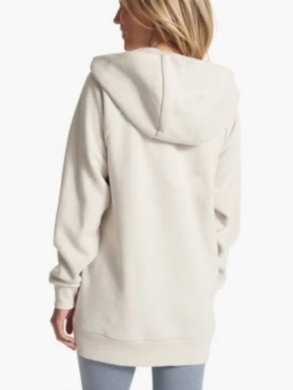 Vuori Restore Full Zip Hoodie Bone/Cream Color Oversized Organic Cotton Size XL - Picture 2 of 12